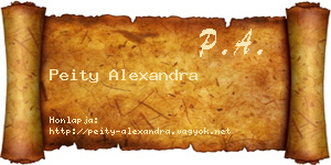 Peity Alexandra névjegykártya